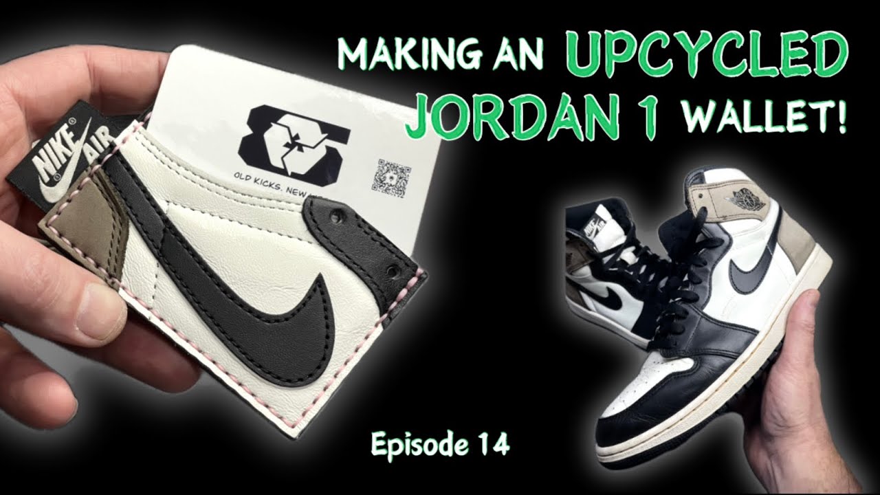 Upcycled Jordan 1 Mocha Wallets!!♻️ Old Kicks. New Life. Episode 14 #sneakerart #upcycledart