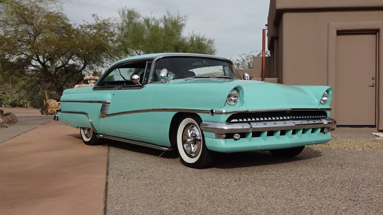 1956 Mercury Montclair Custom in Turquoise Paint & Engine Sound on My Car Story with Lou Costabile