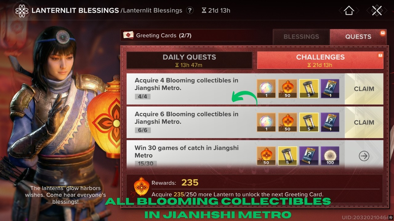 Breaking Free Loot: All Blooming Collectibles Location in Jiangshi Metro in Desting Rising