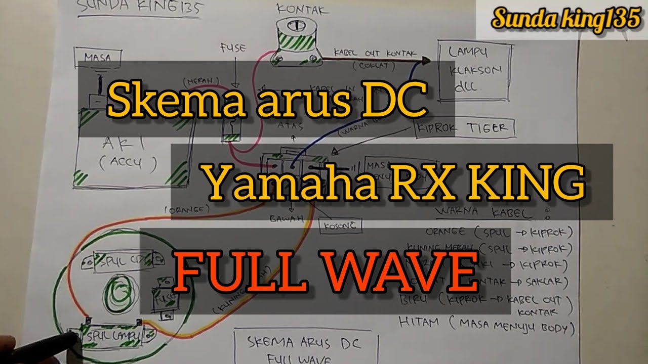 Skema kabel body rx king full wave || rx king arus DC
