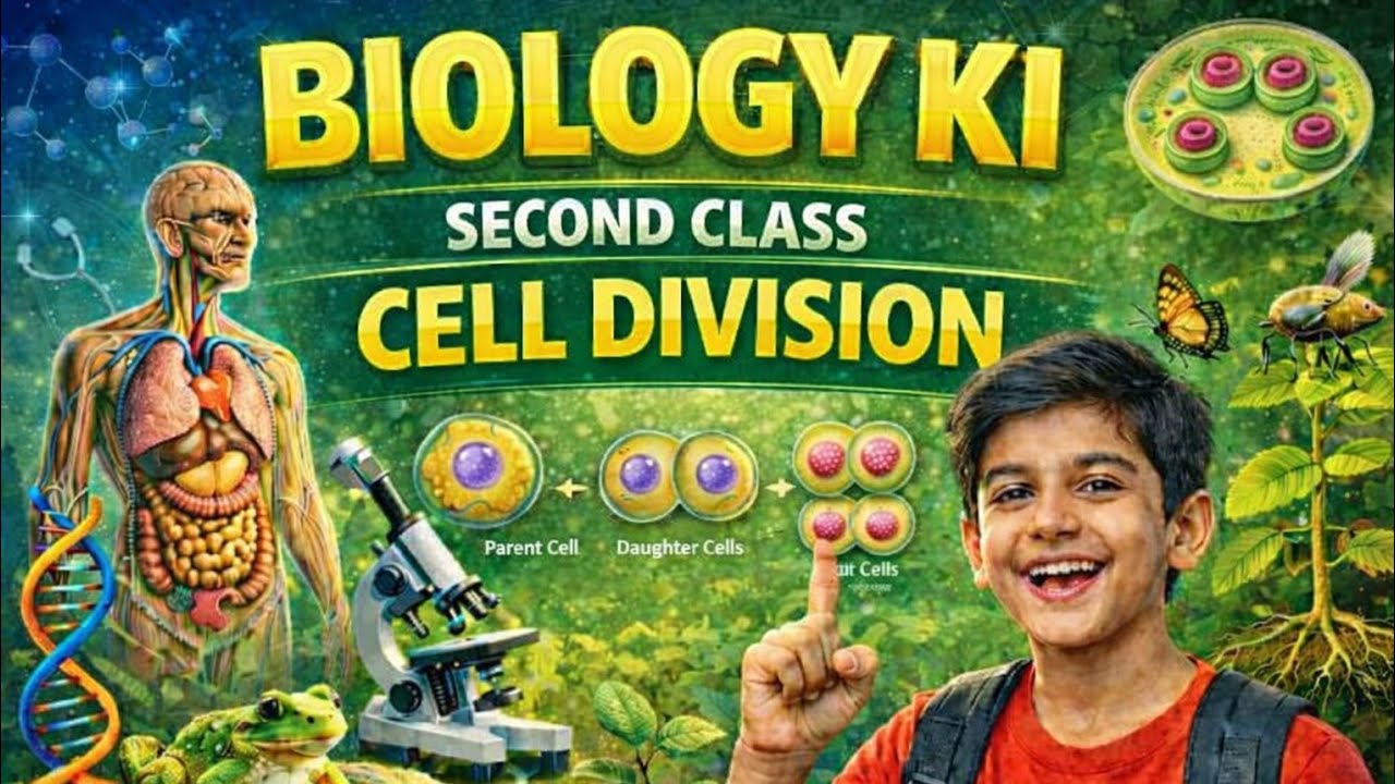 live! Biology second class cell division  बायोलॉजी की दूसरी क्लास कोशिका विभाजन