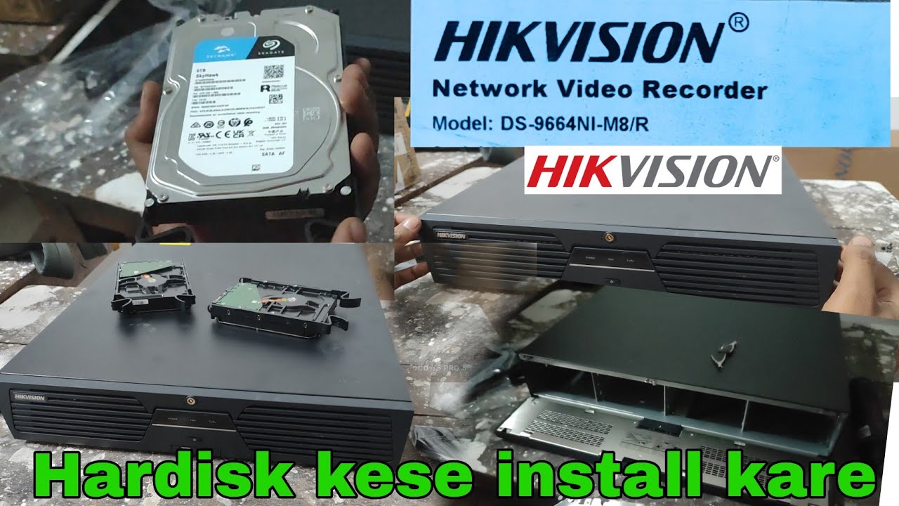 HIKVISION NVR MODEL DS-9664NI-M8/R Hard disk kese install kare full tricks