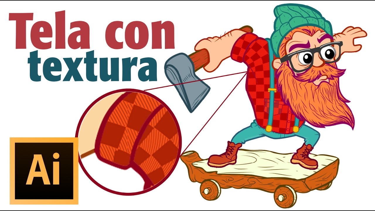 Tela con textura fácil (illustrator)