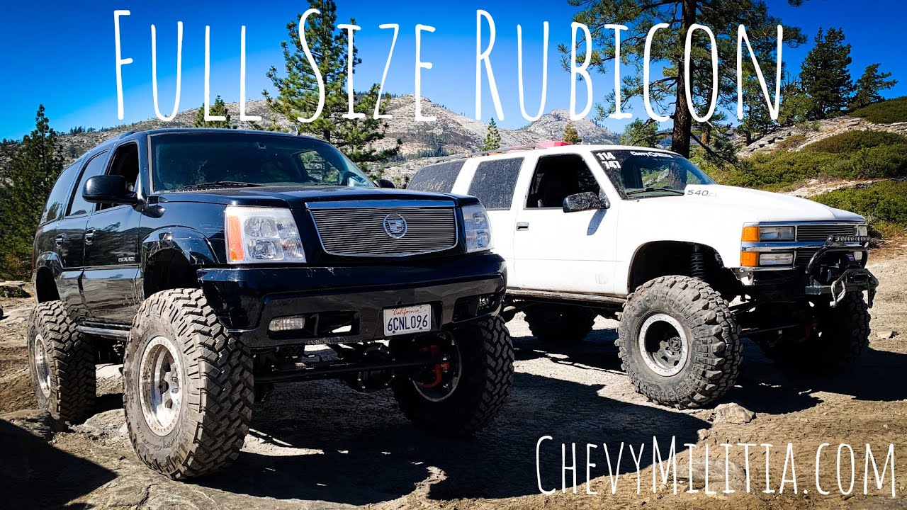Solid Axle Cadillac Escalade & Chevy Tahoe hit the Rubicon Trail