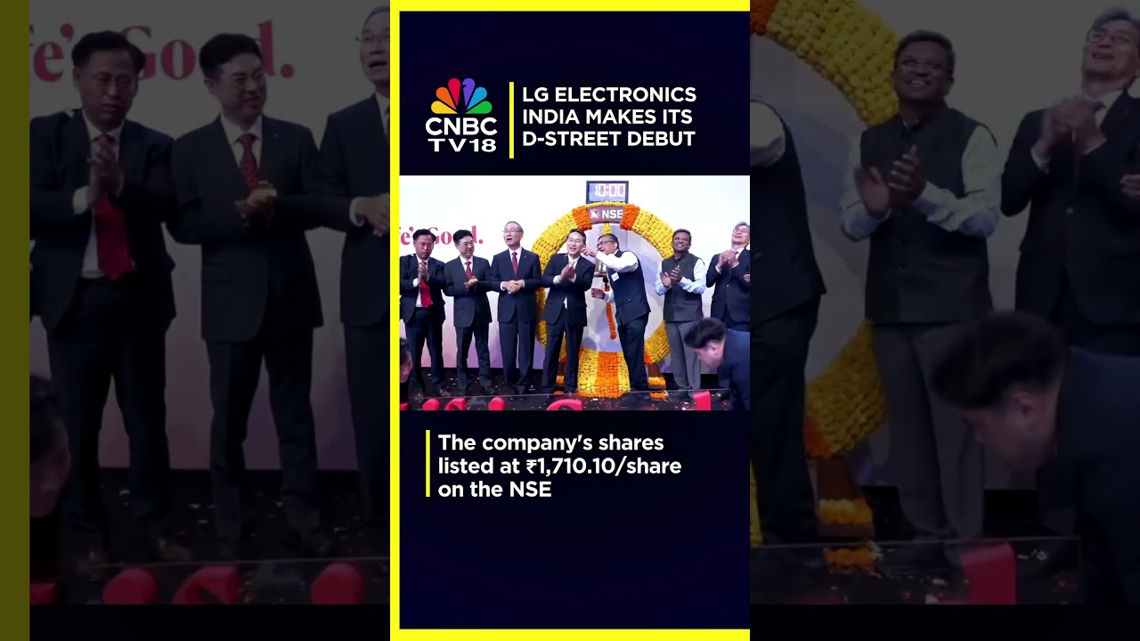 IPO Listing | LG Electronics India Shares List At 50% Premium | LG Electronics Stellar Debut | N18S