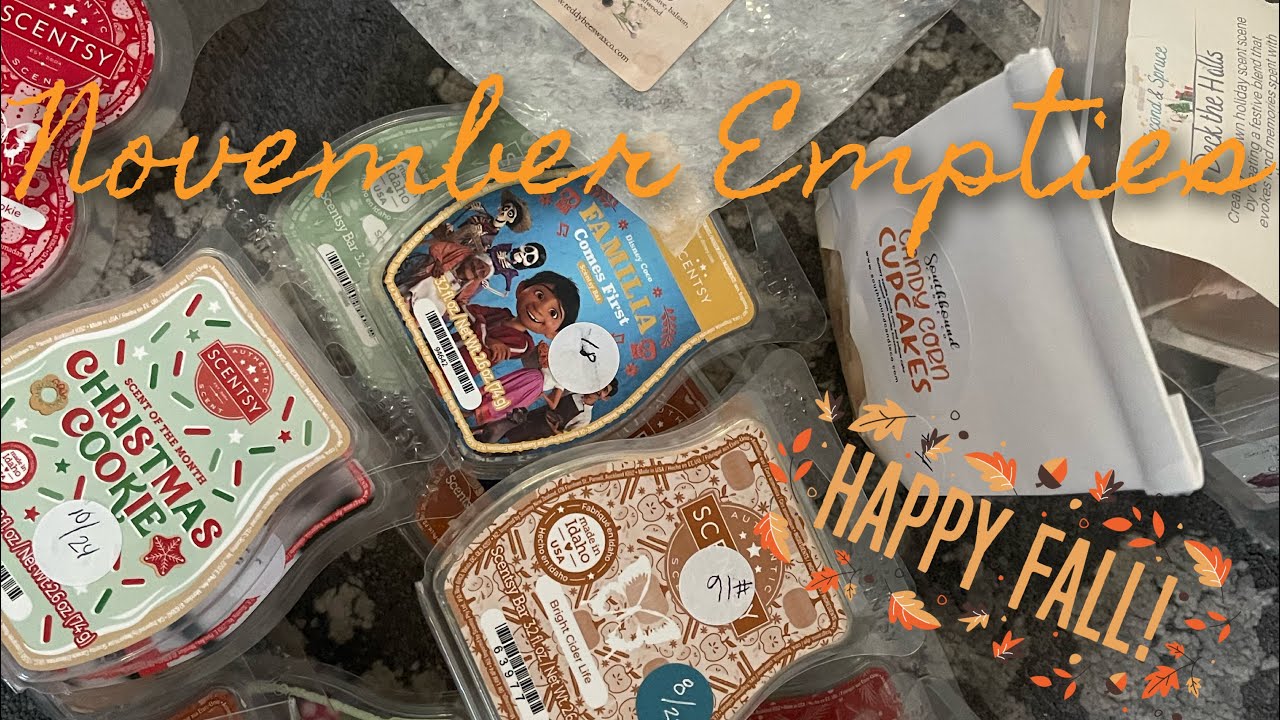 November Home Fragrance Empties #waxcommunity #vendorwax #scentsy