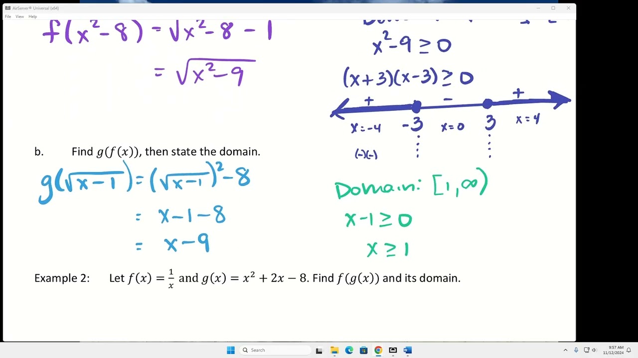 Topic 2.7b Compositions (Domain and Decomposing)
