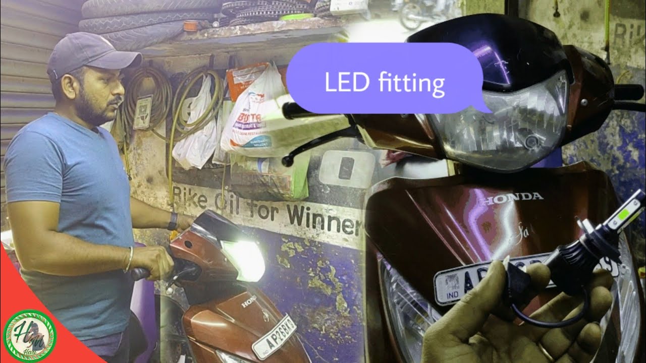 Activa Headlight Led Fix AC To DC In Telugu||Hari Mec