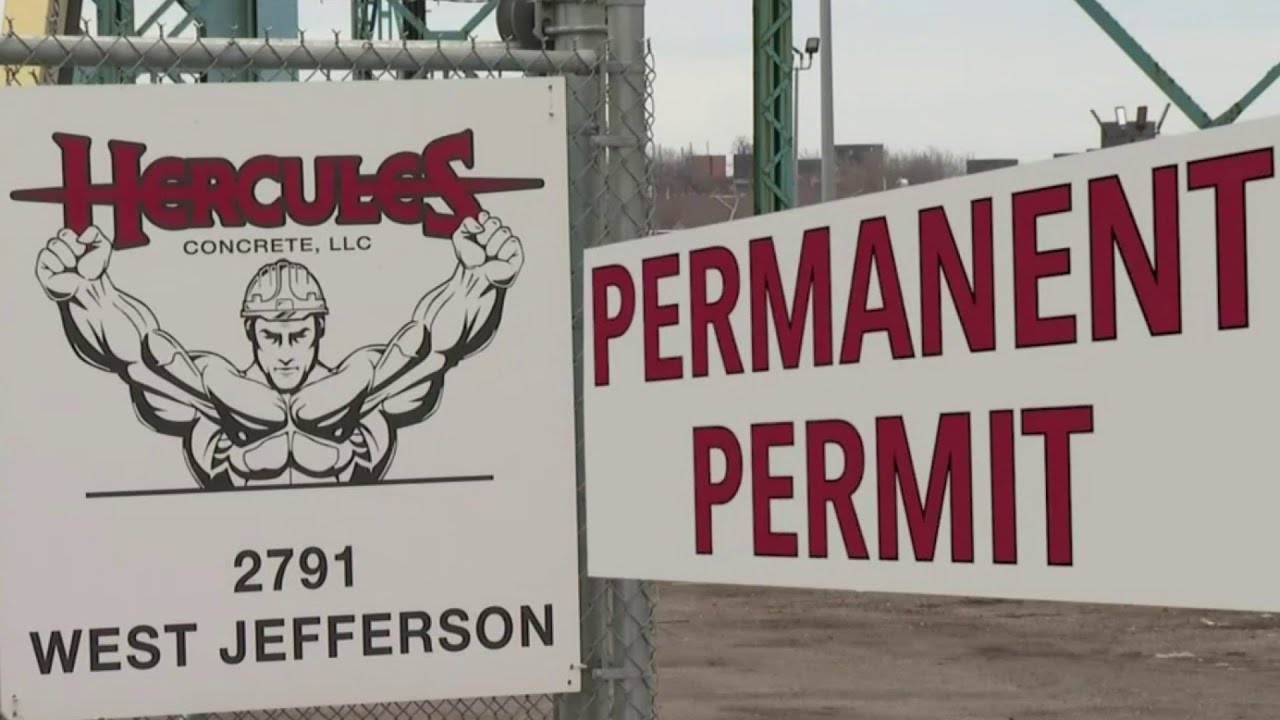 Should a concrete company along Detroit Riverfront be allowed to stay permanently? Some resident...