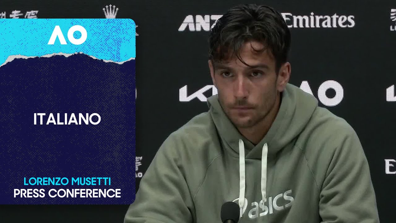 Lorenzo Musetti Press Conference in Italiano | Australian Open 2026 Quarterfinal