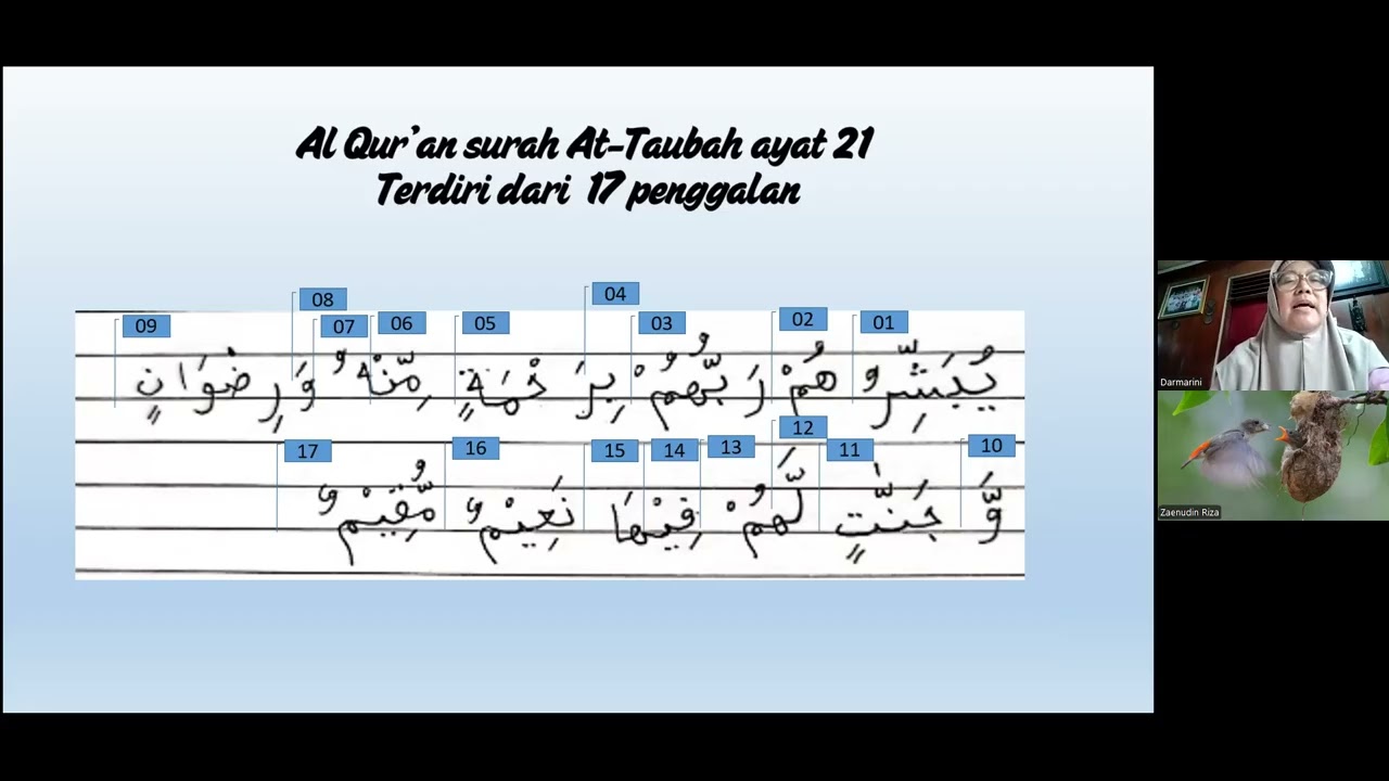 Latihan QS-AtTaubah ayat 21 & 17