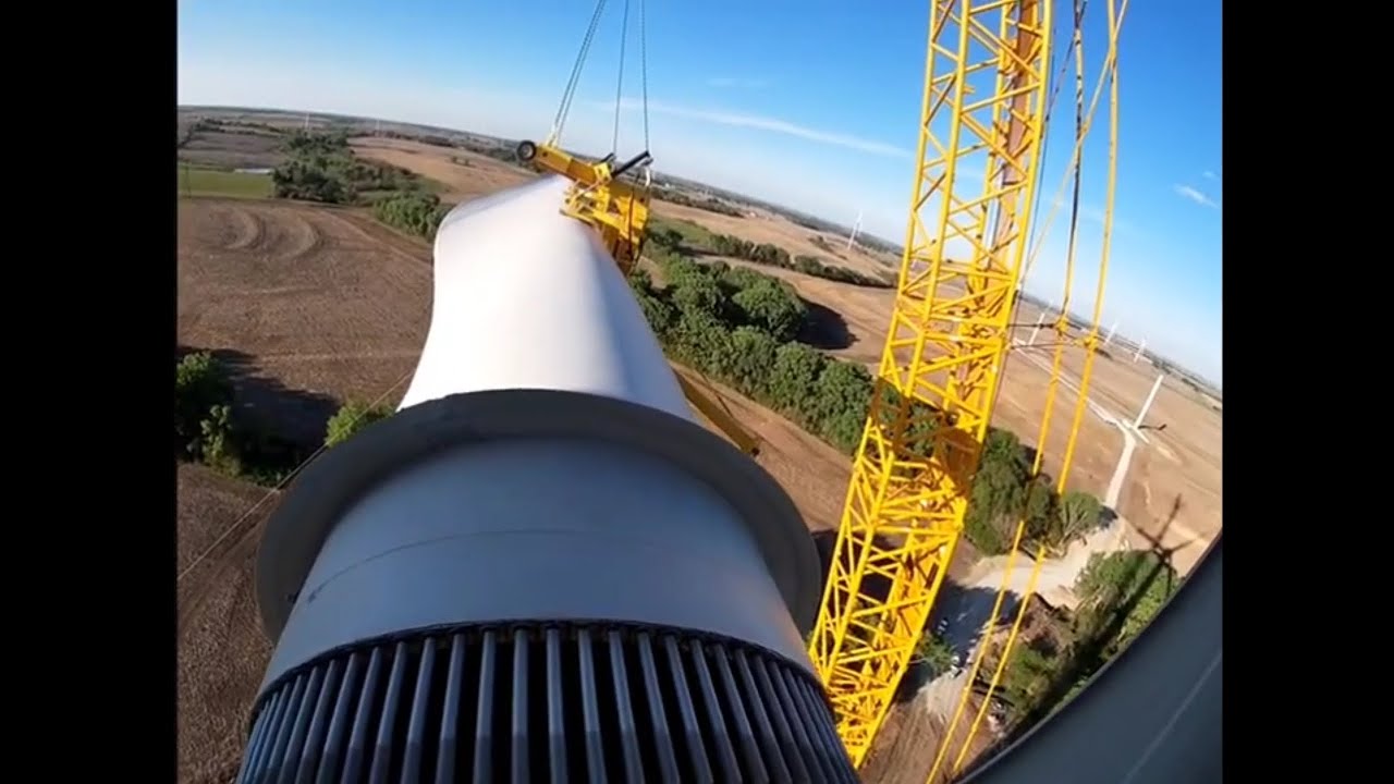 Wind Turbine Blade Install