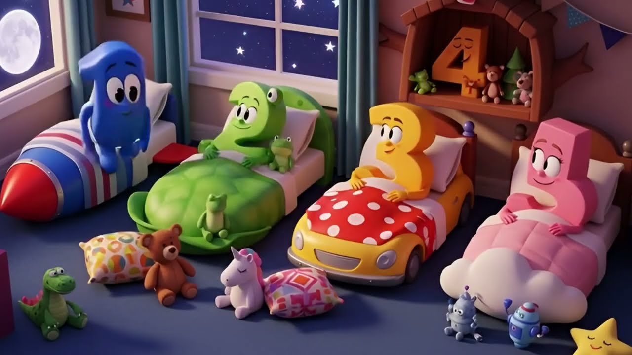 Sleepy Numbers Song for Kids | Bedtime Counting Song, Nursery Rhymes & Calm Baby Music 🌙🔢