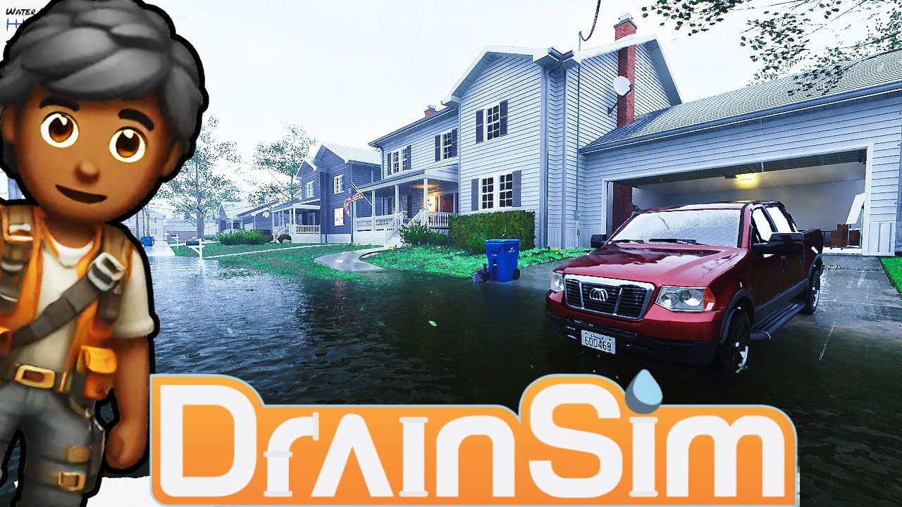 Unclogging the Worst Flood I've Ever Seen (DrainSim) First time playing demo