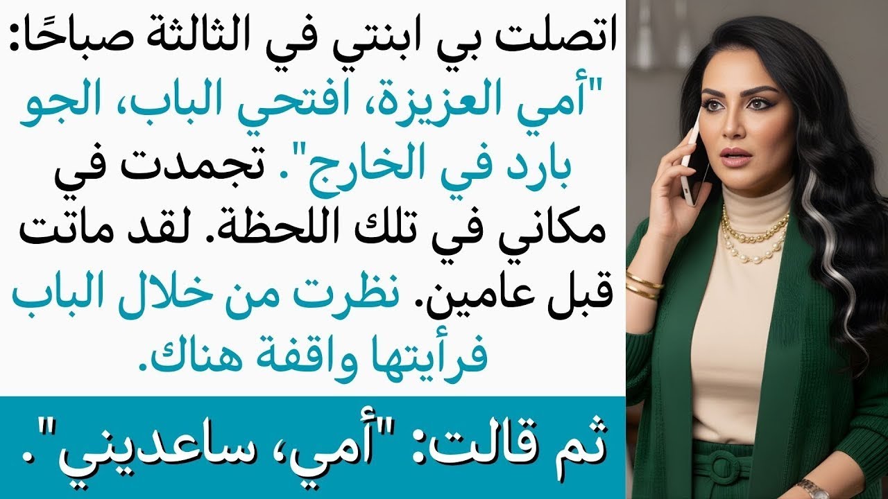 اتصلت بي ابنتي المتوفاة في منتصف الليل، كانت تقول إنها في البرد وتريد الدخول، فتحت الباب ورأيتها