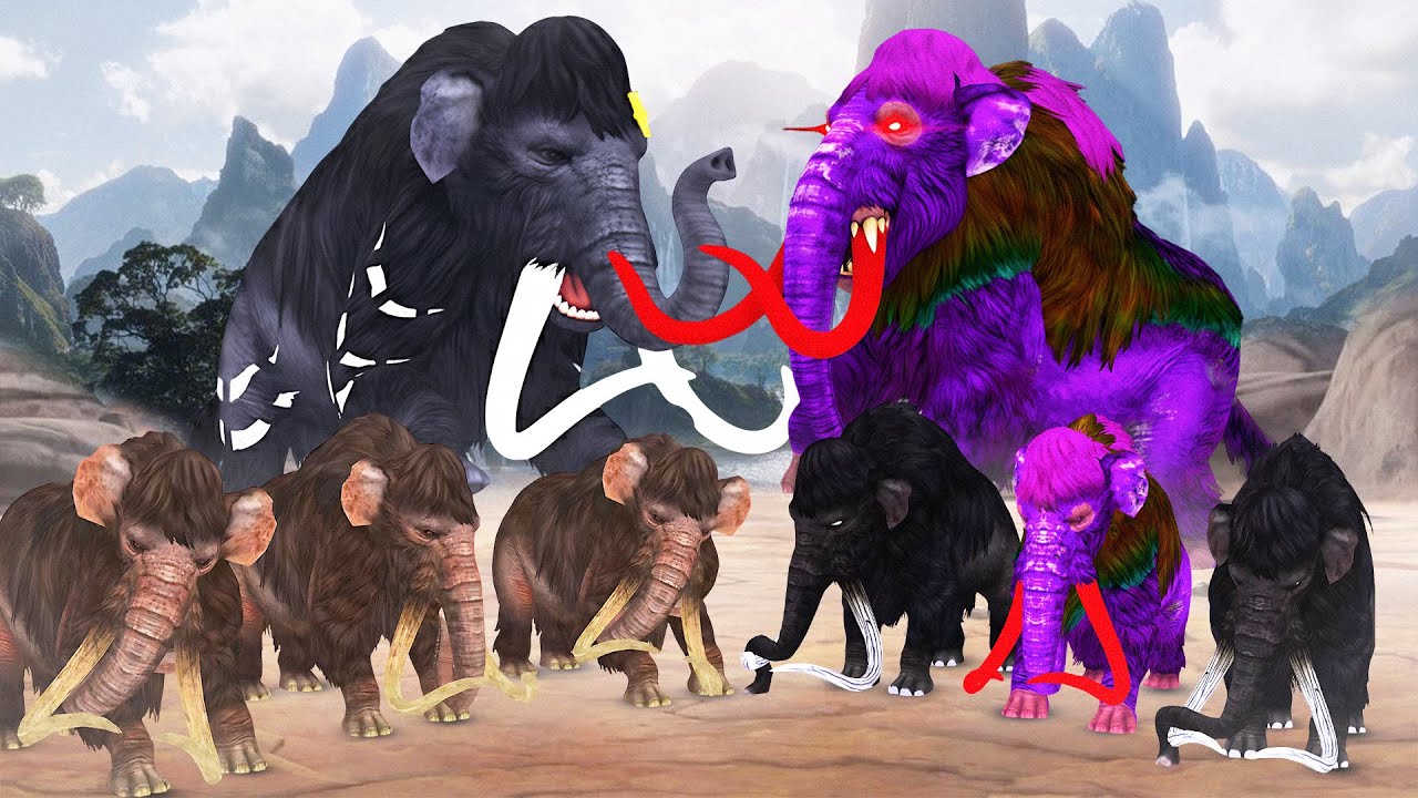 5 Giant Woolly Mammoth Vs Monster Mammoth Battle