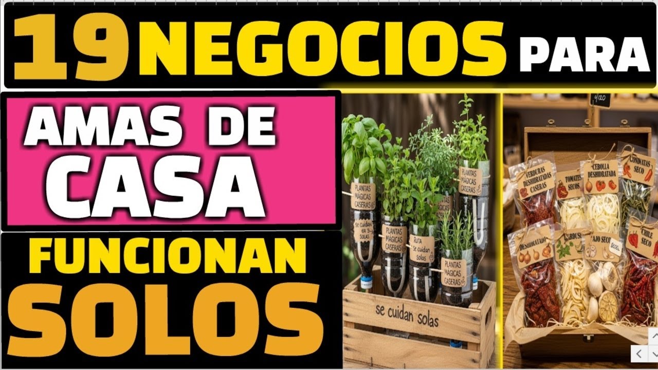 19 Negocios para Amas de Casa que Funcionan Solos y casi Nadie Conoce