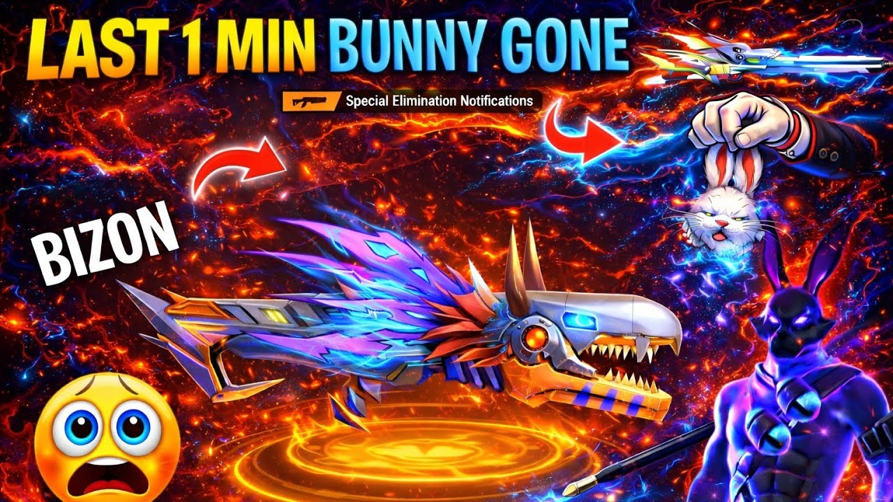 LAST 1 MIN ⏱️🐰 | BUNNY GONE 😱🔥 | Free Fire New Update | SATVEER YT 🎮 