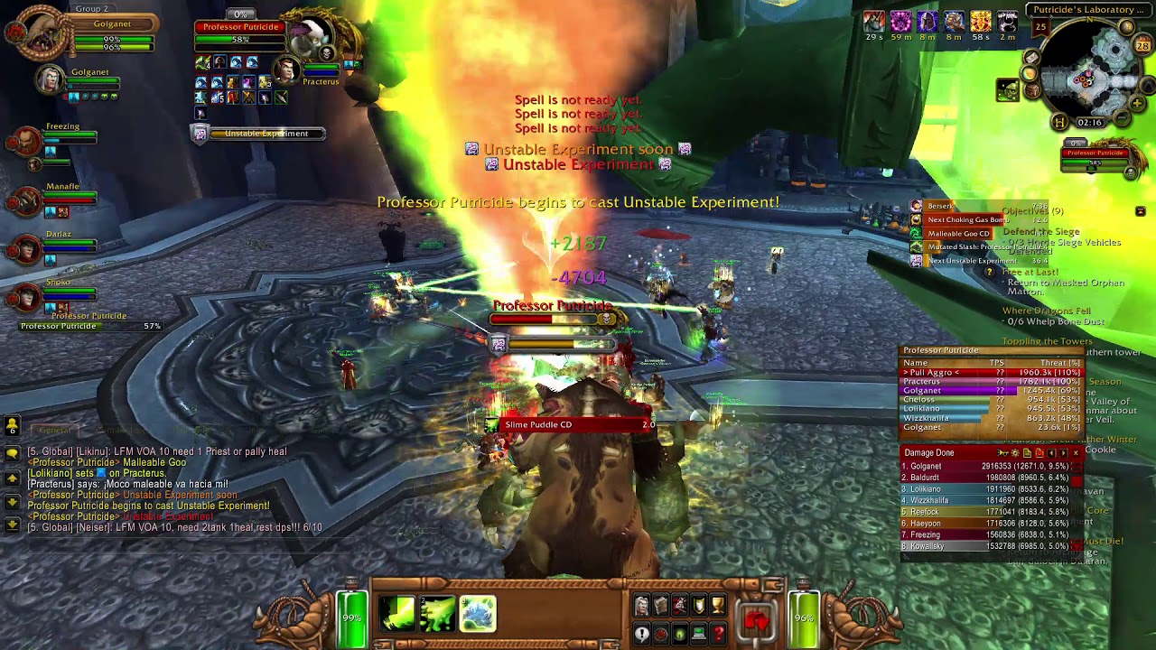 Warmane: Professor Putricide ICC25 nm as Blood DK (Abomination). WoTLK 3.3.5