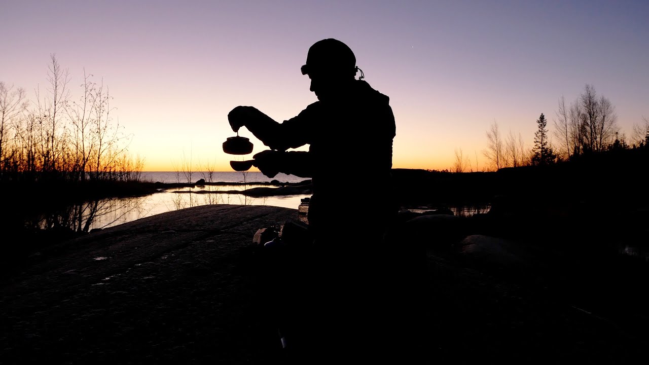 Wake up in the sleeping bag and watch the sun rise
