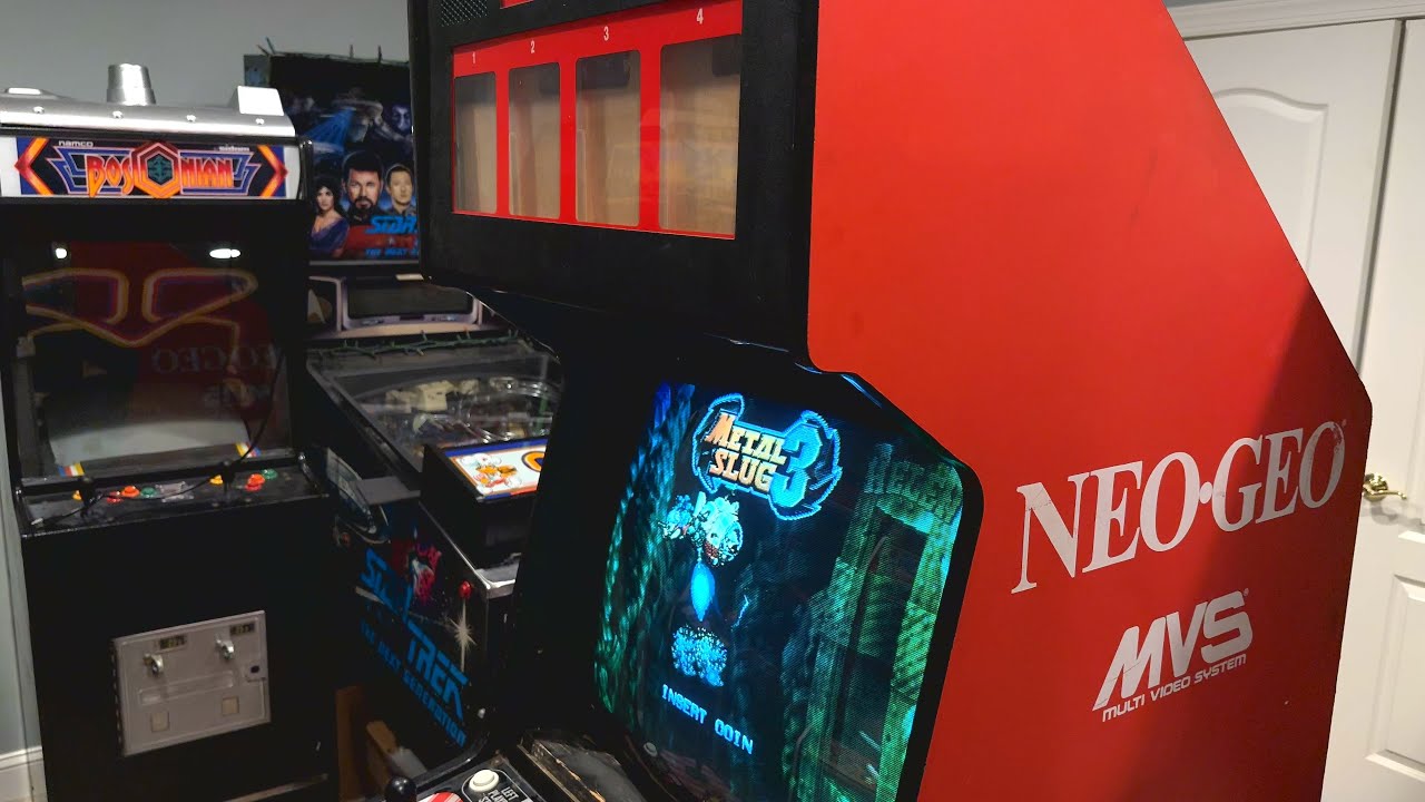 Arcade game released in 2000? Swapping LCD flatscreen back to CRT monitor + Neo Geo MVS Metal Slug 3