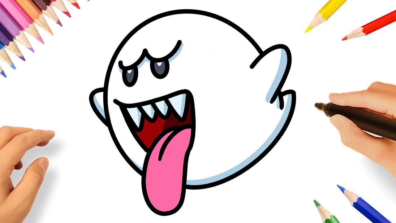 CÓMO DIBUJAR A BOO 👻 | FANTASMA | SUPER MARIO