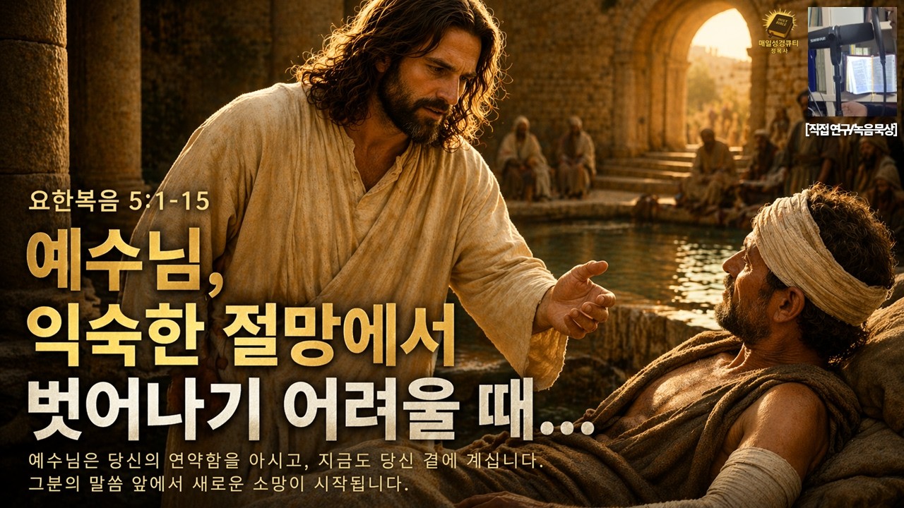 예수님, 익숙한 절망에서 벗어나기 어려울 때... | 요한복음 5:1-15 | 매일성경큐티