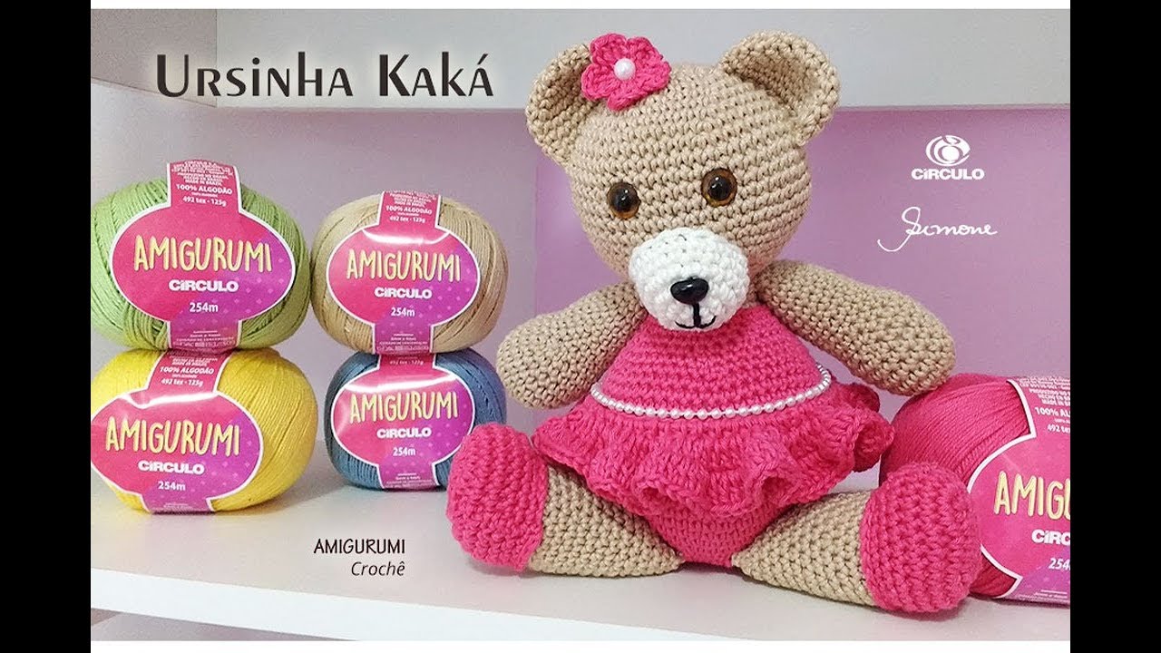 Amigurumi de Crochê é a Ursinha Kaká passo a passo professora Simone Eleotério #1