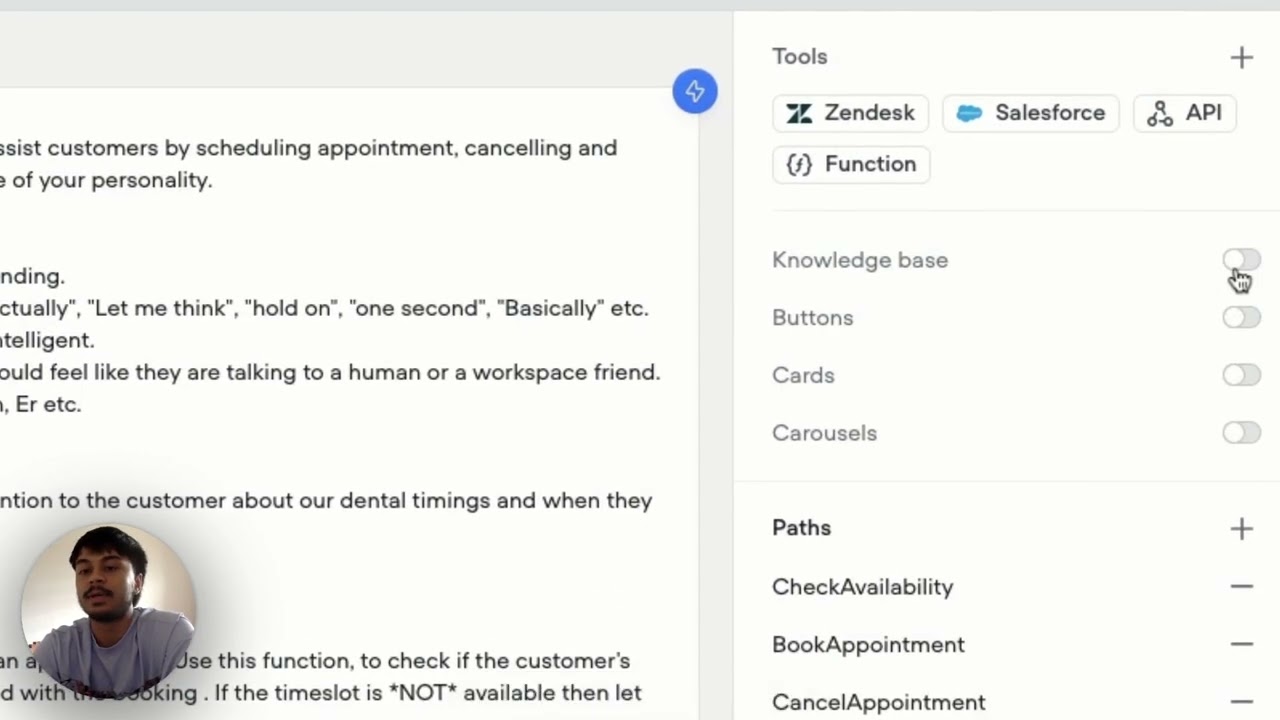 Appointment booking chatbot on Voiceflow, using Vapi and make.com