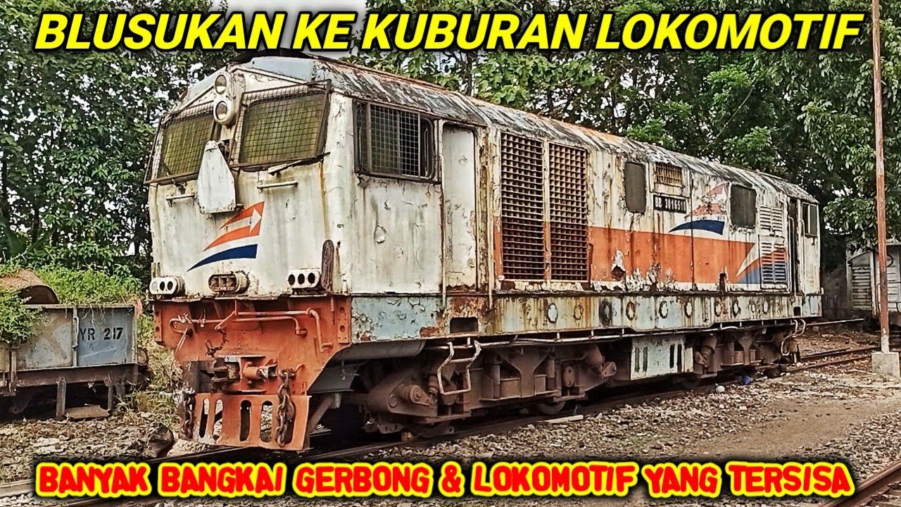 MASUK KE KUBURAN LOKOMOTIF TUA!! BANGKAI LOKOMOTIF HINGGA TEMPAT PUTAR LOKOMOTIF
