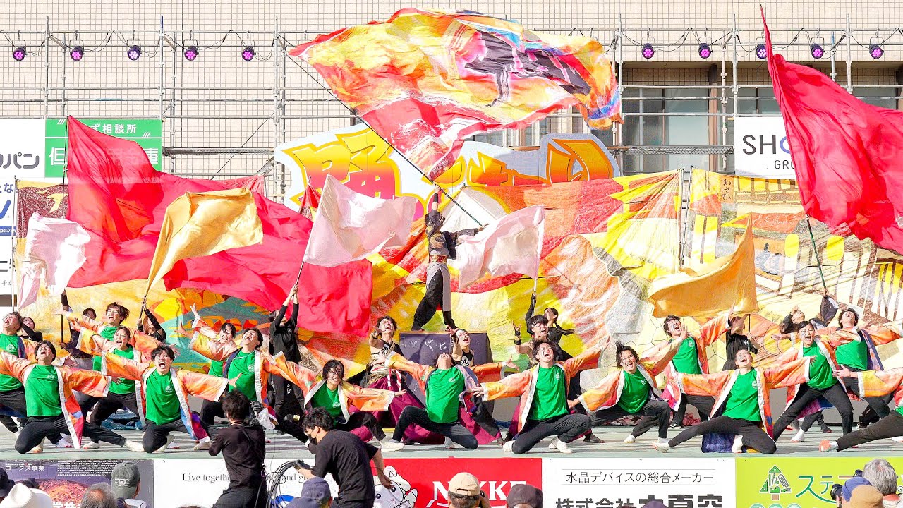 [4K] 岡山うらじゃ連 旭 2025年度演舞『彩一瞬』初披露　踊っこまつり 2025