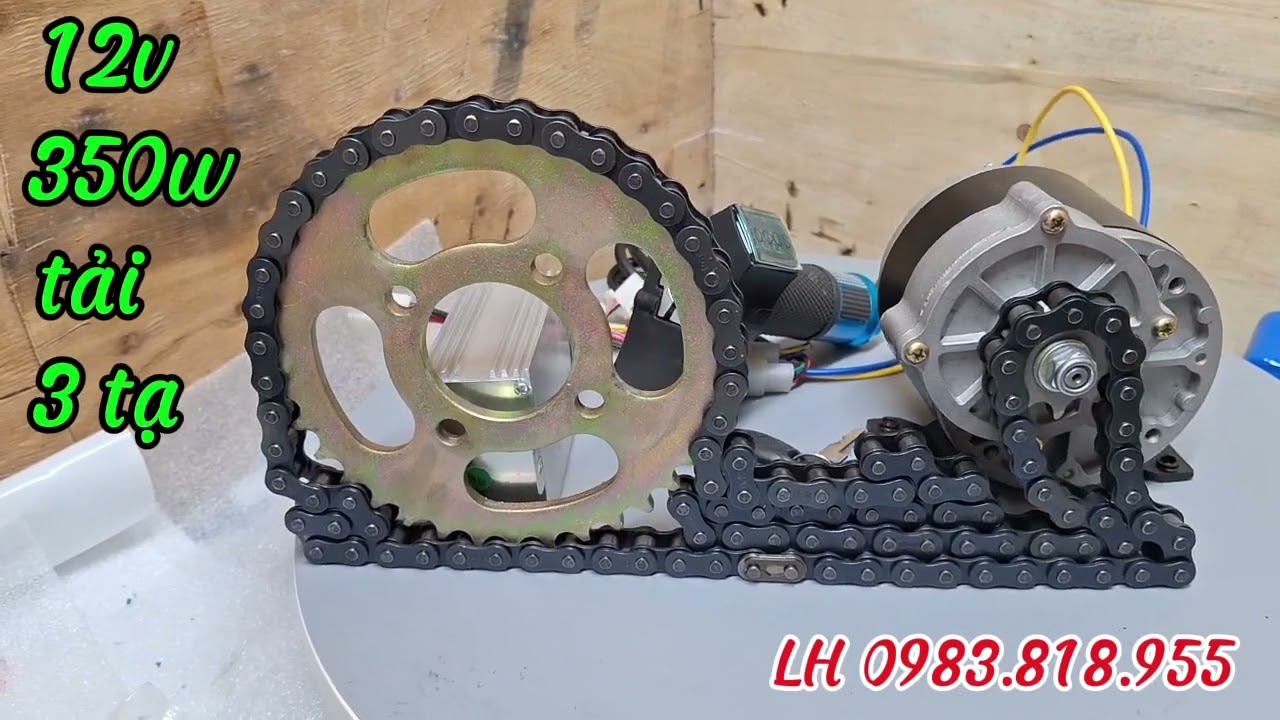 Động Cơ 12V 350W - Giải Pháp Hoàn Hảo Chế Tạo Xe Rùa Điện Tải Trọng max 300Kg!