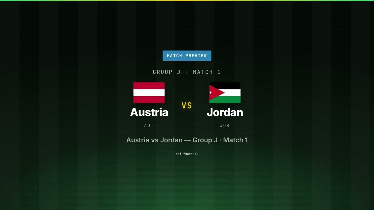Austria vs Jordan &mdash; World Cup 2026 preview