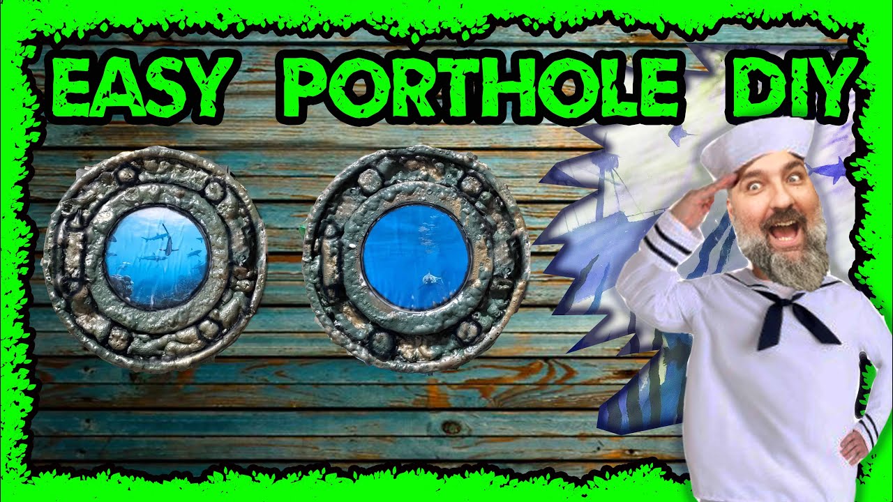make a porthole-nautical decor frame spooky underwater ship