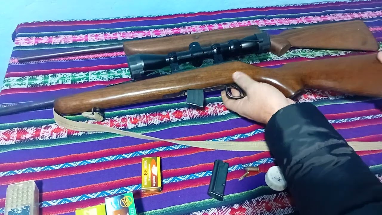 Carabina 22 lr a cerrojo manual y semiautomatico(legend y halcon)