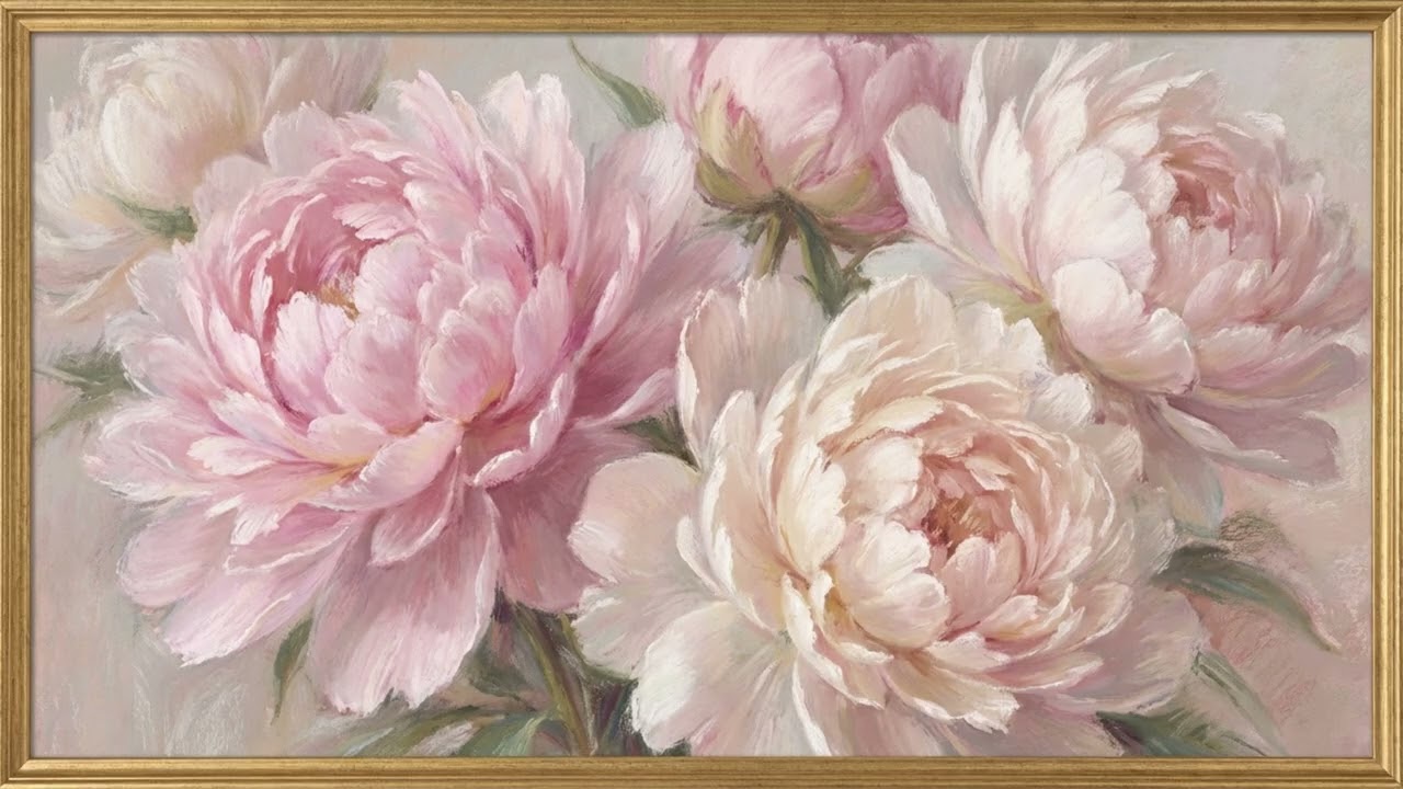 🌸 Study with Me: Pastel Peonies & Cozy Vibes | 3 Hours of Gentle Lofi Music (4K)