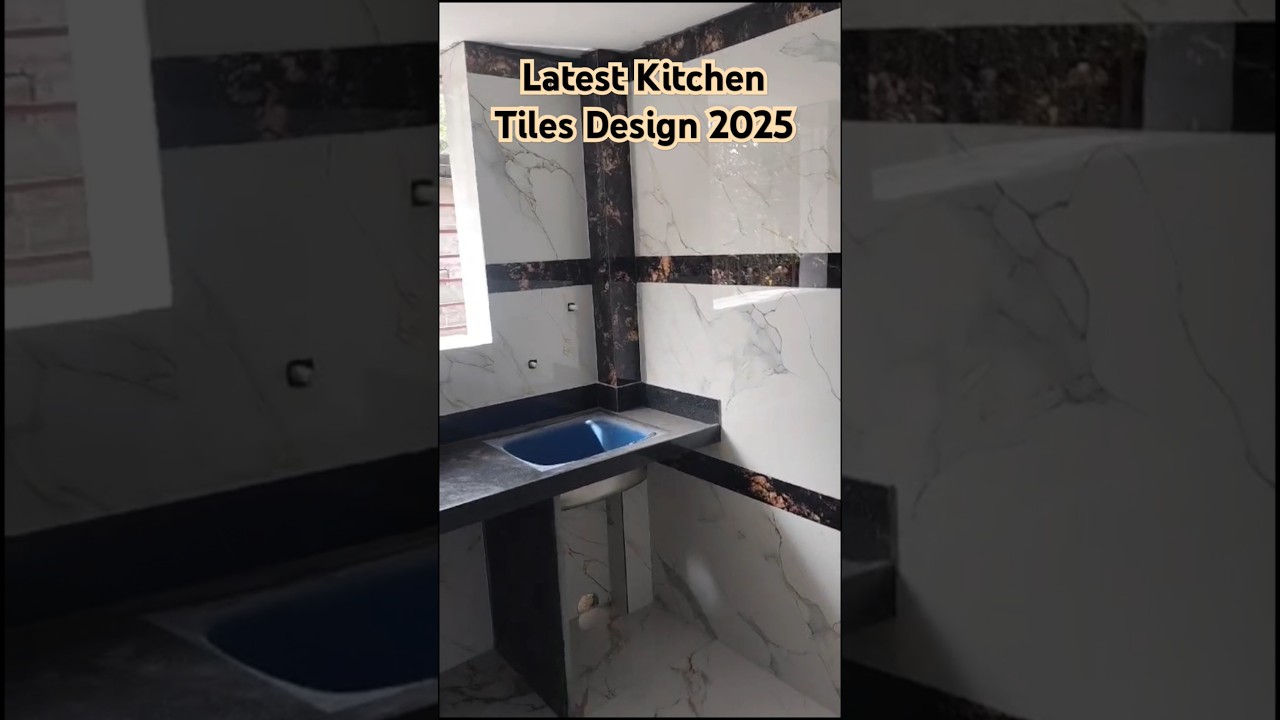 Latest Kitchen Tiles Design 2025 🔥🔥 #2/4tiles #tiles #kitchen #shorts