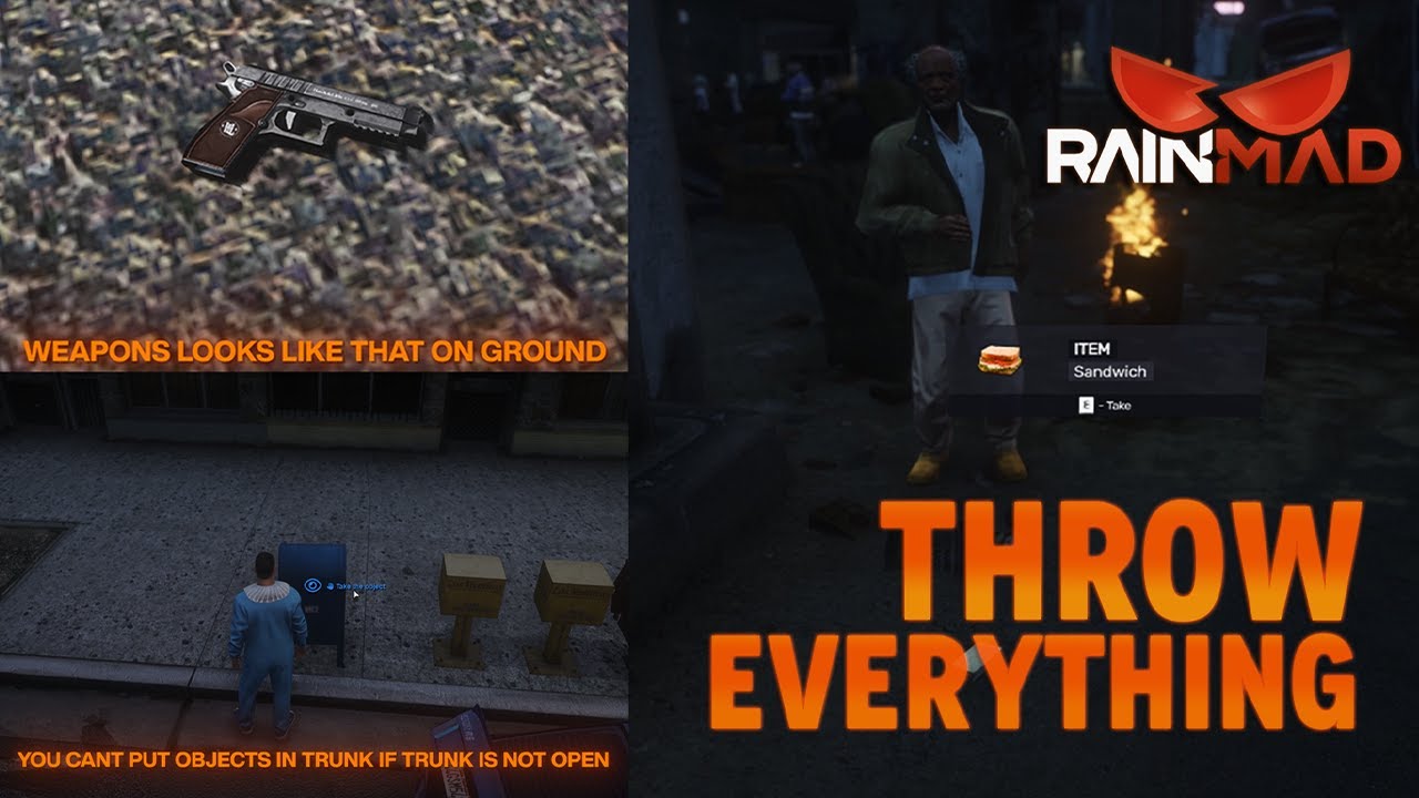 Throw Everything [item, weapon, object] | FiveM Script