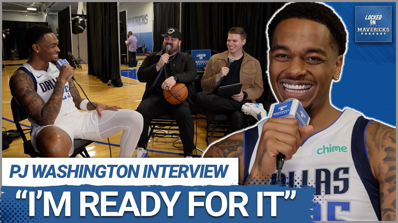 PJ Washington is Ready for Open Shots from Luka Doncic & Klay Thompson | Mavs Media Day 2024