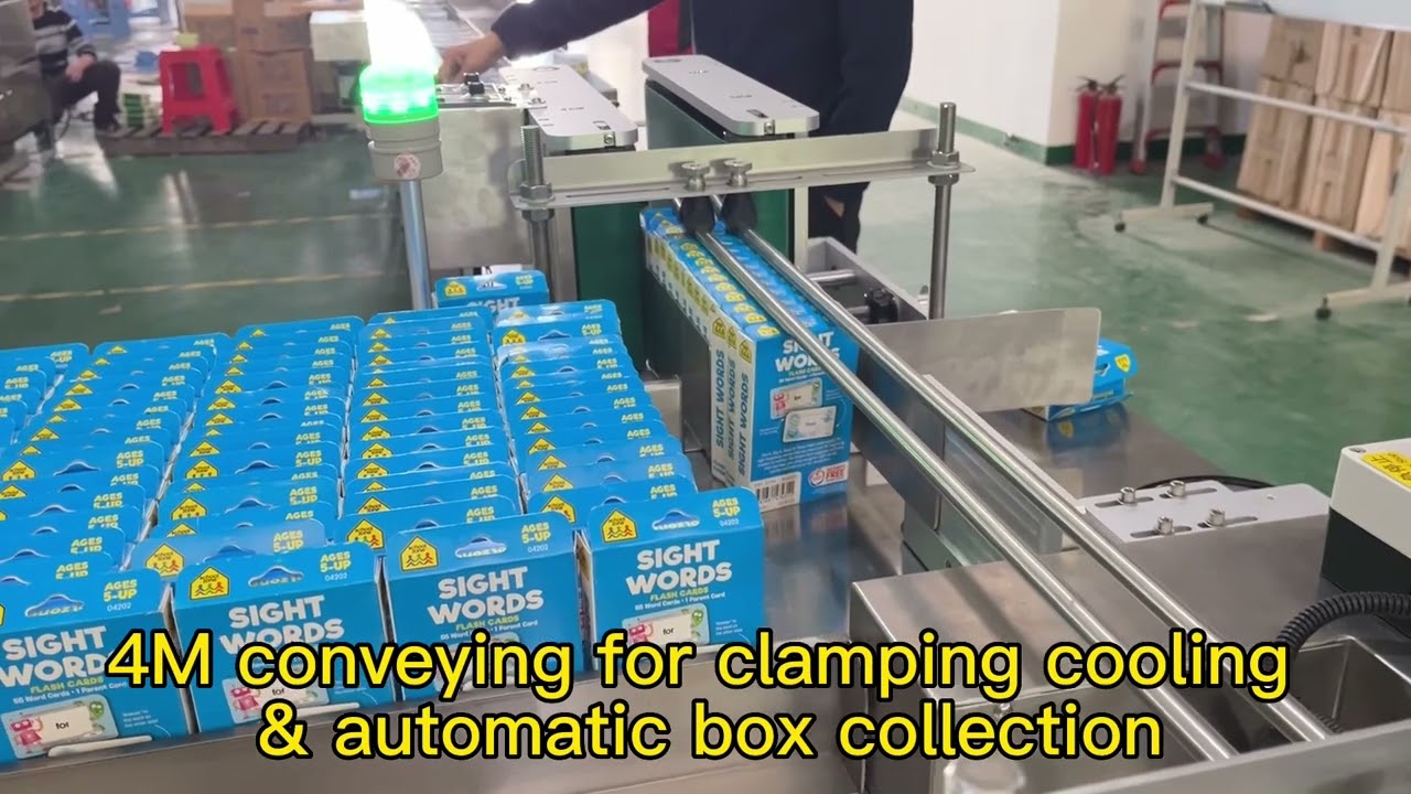 Auto box collection stacking counting machine connect with conveyor
