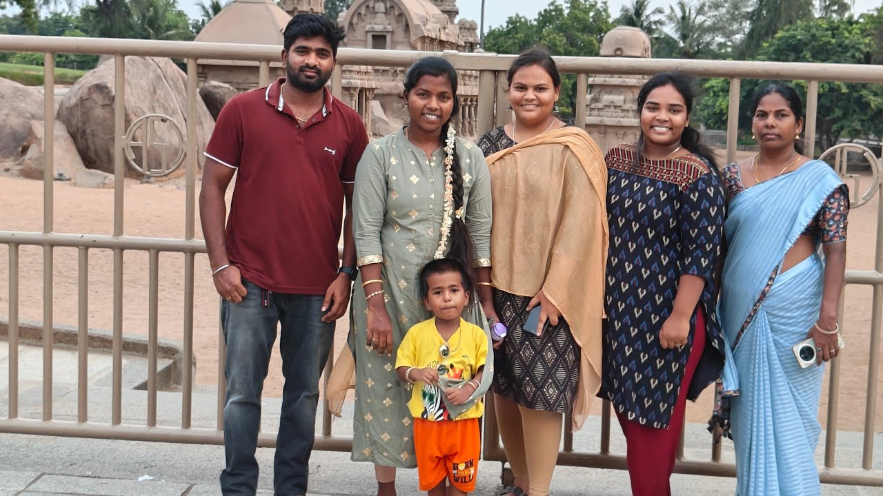 Family day Out with Akka & Anna🥳❤️#mahabalipuram #mamallapuram #beach #familyvlog #enjoyment #tamil