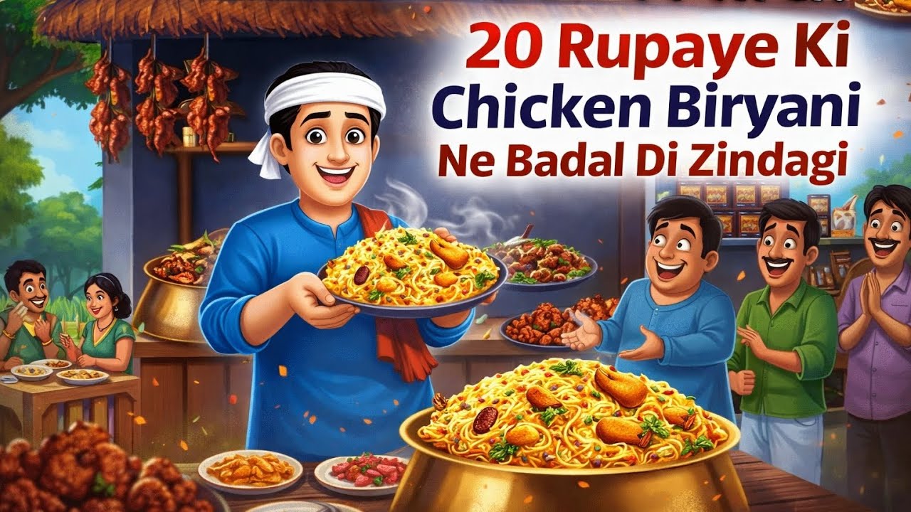 20 रुपये की चिकन बिरयानी | 20 Rs Ki Chicken Biryani | Hindi kahani 