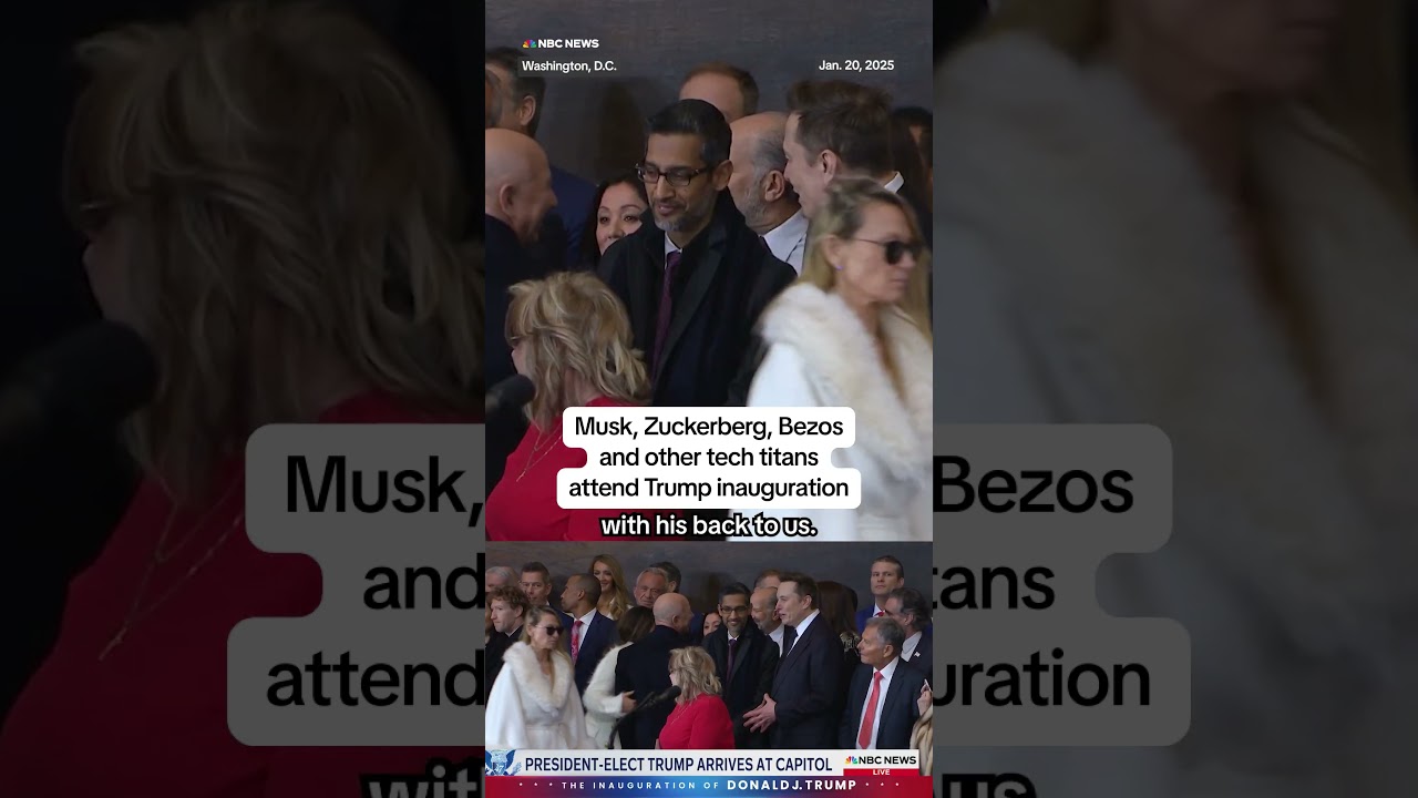 Musk, Zuckerberg, Bezos and other tech titans attend Trump inauguration