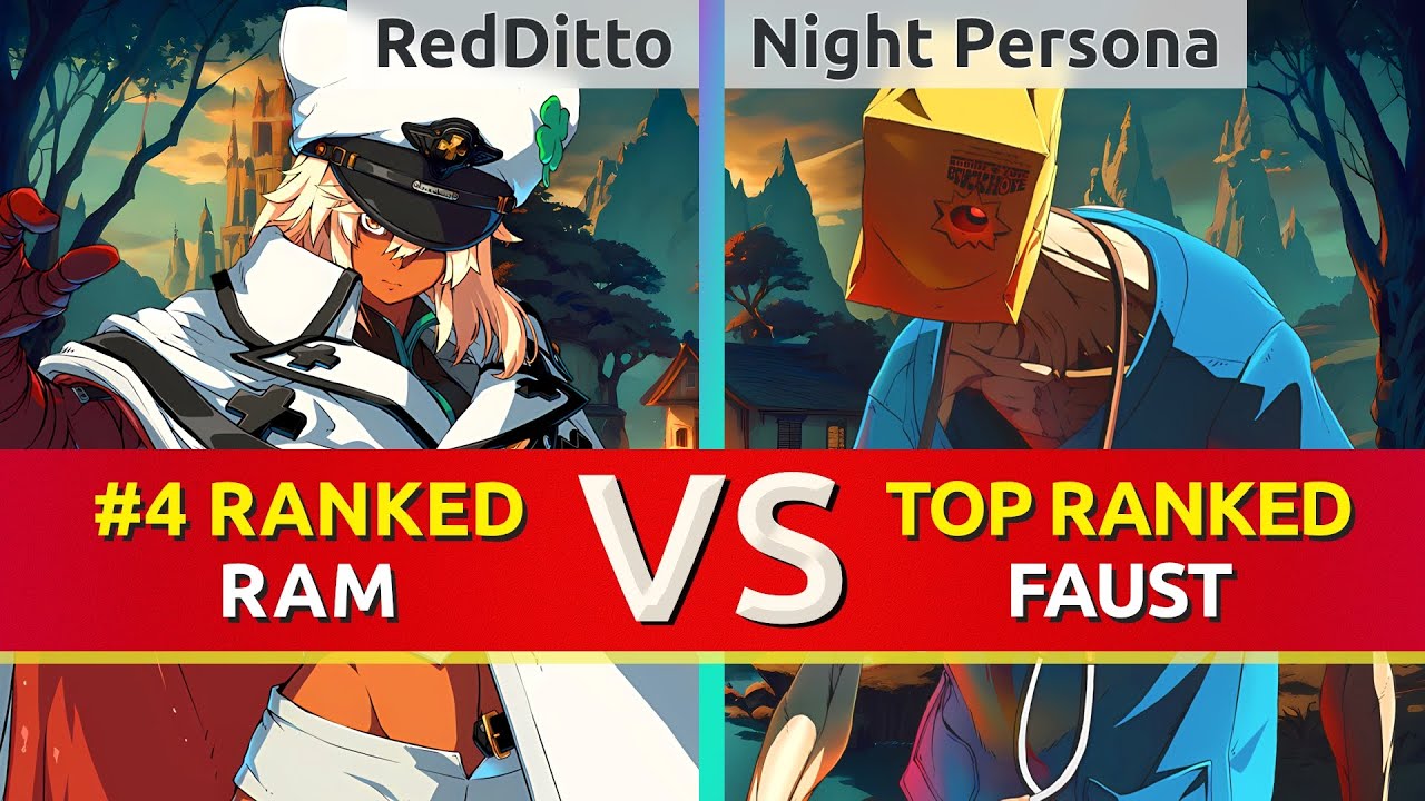 GGST ▰ RedDitto (#4 Ranked Ramlethal) vs Night Persona (TOP Ranked Faust). High Level Gameplay