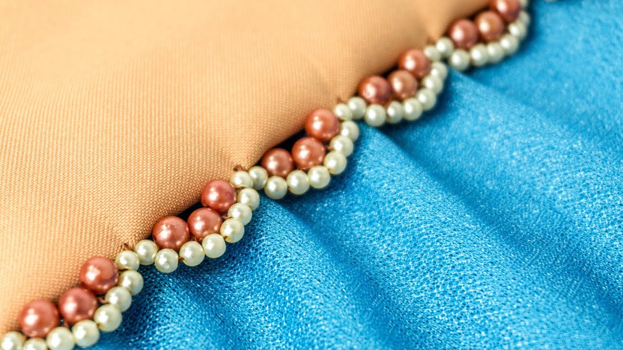 Easy DIY Ideas for Dresses: Beaded Border Design by HandiWorks