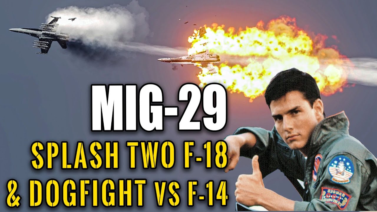 DCS World Multiplayer: one 🚀 R-77 missile splash 2 F-18 ✌! & Mig-29 Fulcrum dogfight vs f-14B