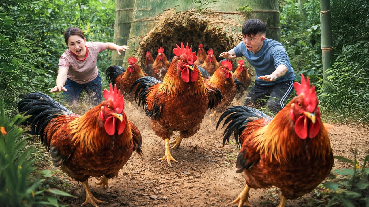 Harvesting Giant Wild Chickens, Grilling Spicy Sauce in Ancient Clay Pot | Unique Dish