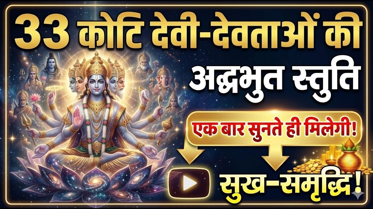 🙏33 कोटि देवी-देवताओं की अद्भुत स्तुति | सभी देवताओं का एक साथ आशीर्वाद | Divine33KotiDeviDevtaStuti