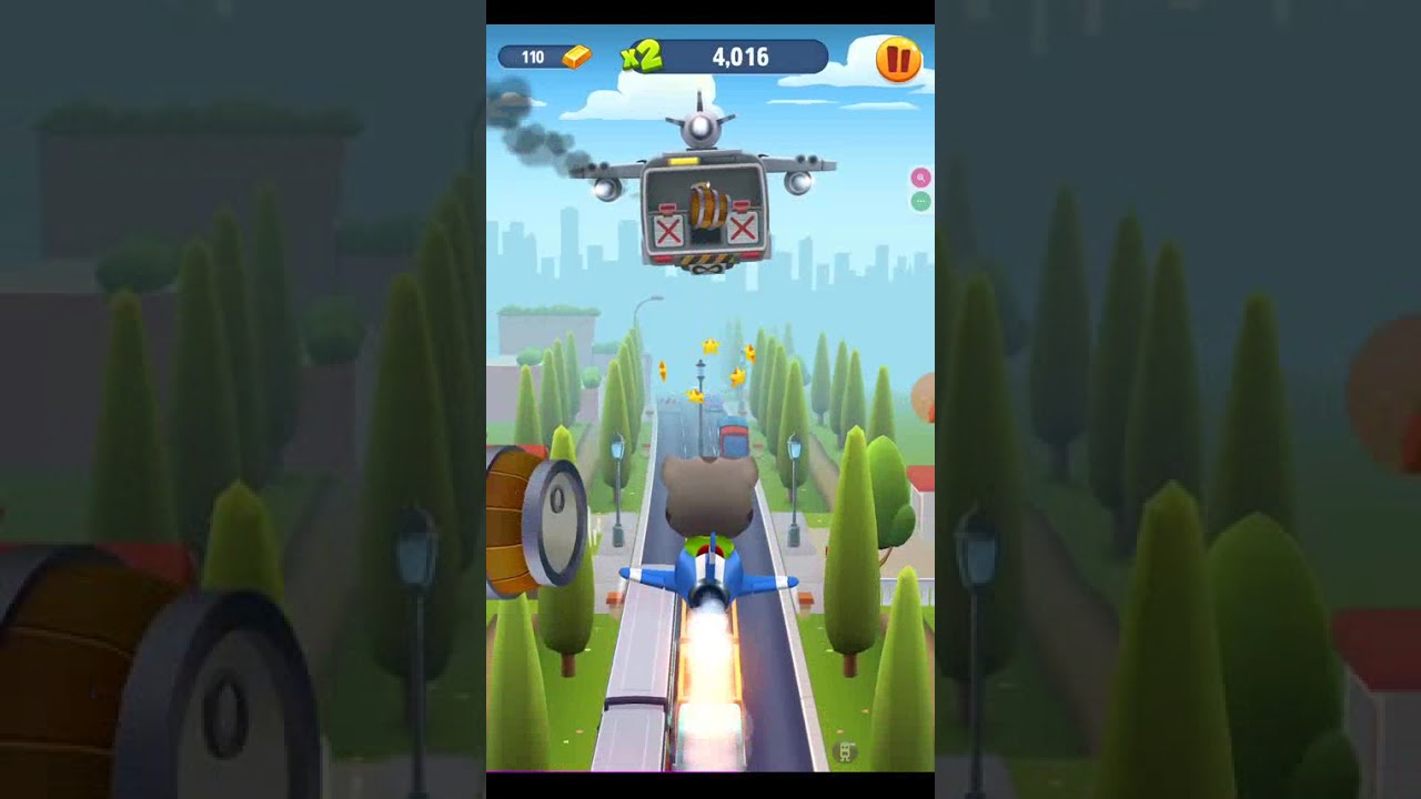 Talking Tom Gold Run Boss Fight Glitch In Revese.