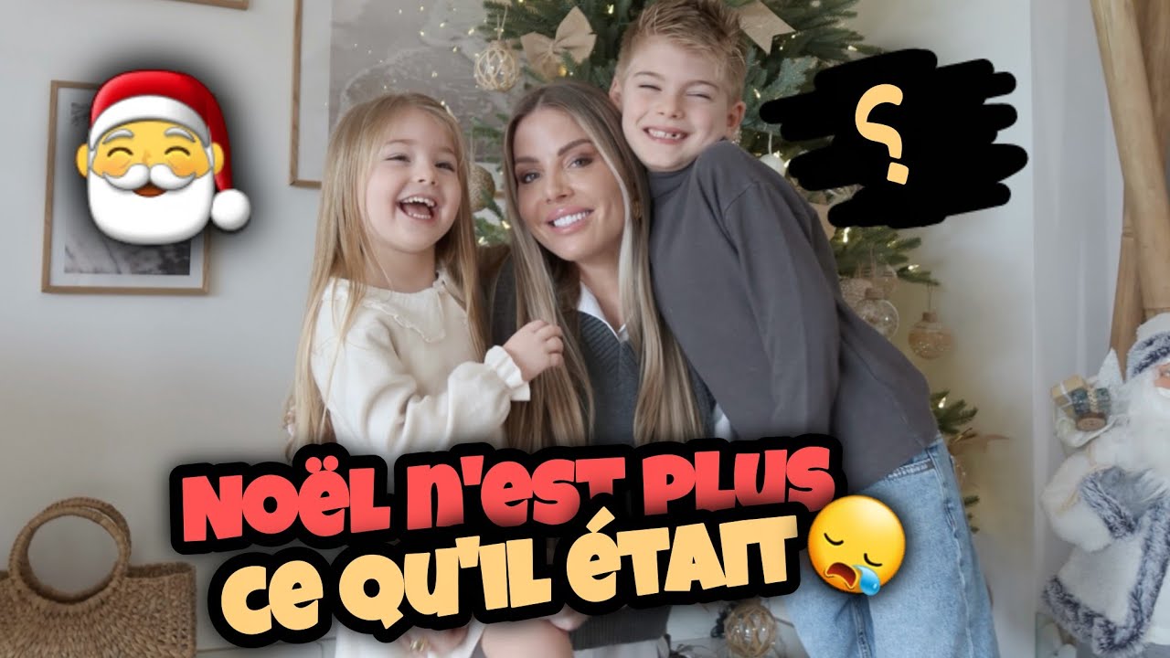 Avant, il y avait 4 personnes pour fêter Noël, mais maintenant ils ne sont plus que 3